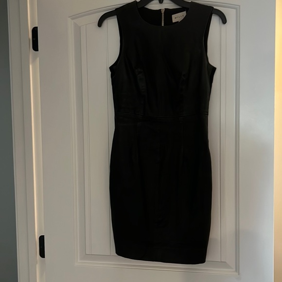 Milly black leather dress- size 2 - Picture 2 of 7